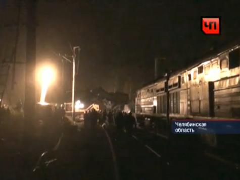 Два грузовых поезда столкнулись в Челябинской области