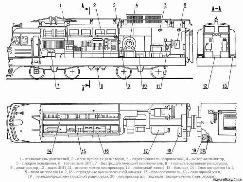 схема электровоза вл-10