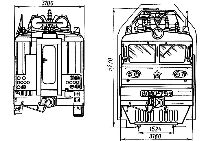 Вл80 электровоз чертежи
